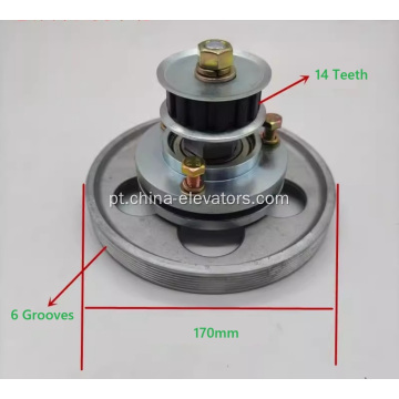 Conjunto de rolos de correia de 170 mm para o operador da porta do elevador Hyundai STVF7